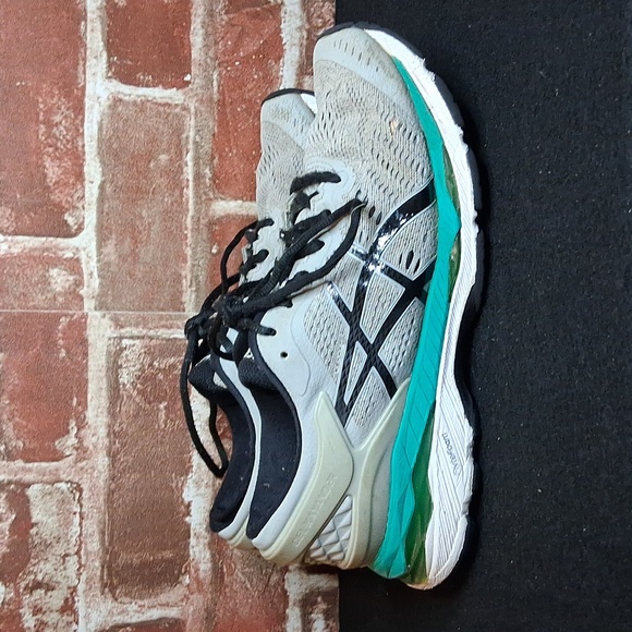 Asics Gel-Kayano 24 Shoes Womens Size 6.5 Grey Teal Running Athletic - Picture 1 of 7